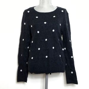 H&M Black Sweater with White Polka Dots